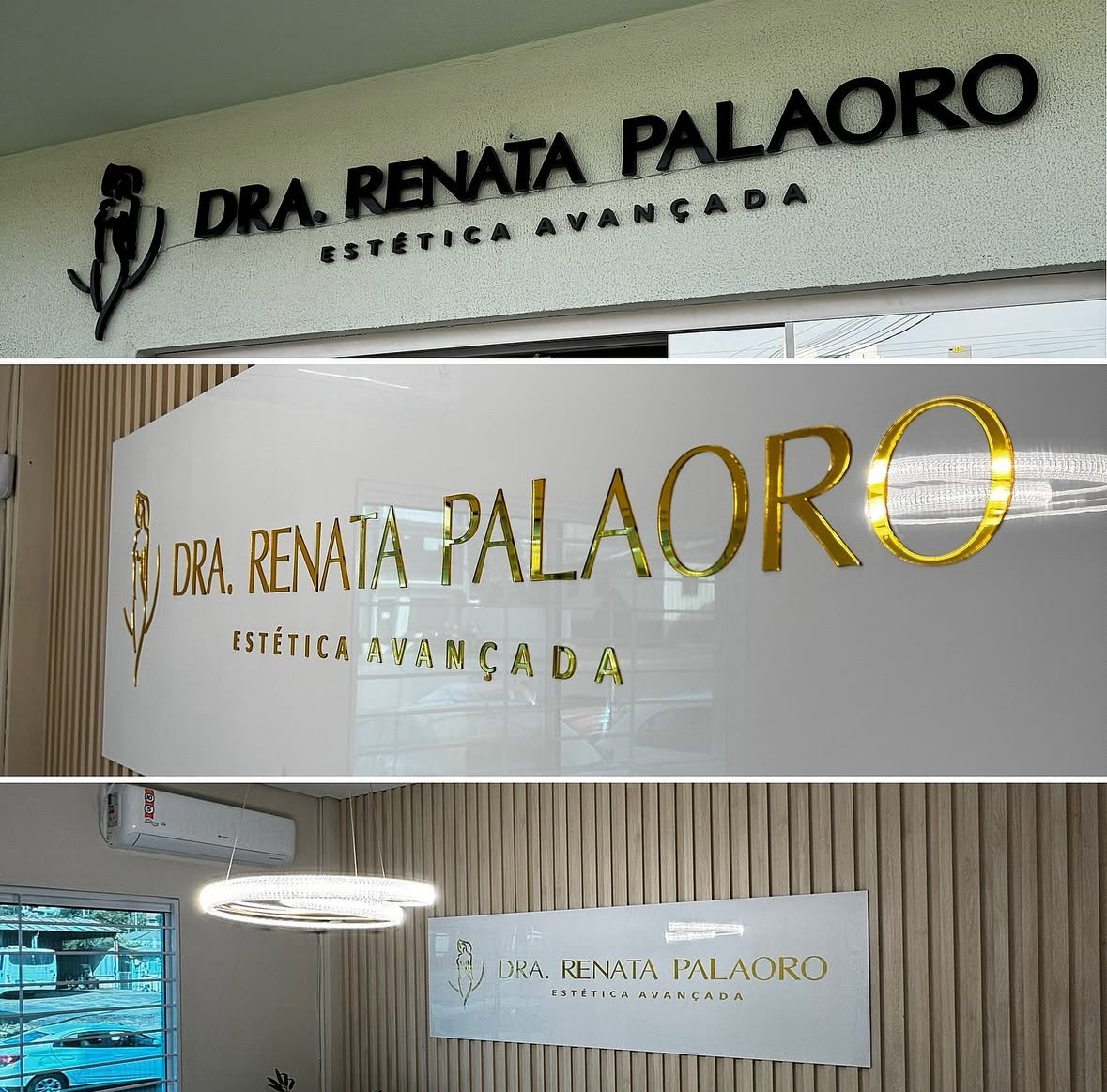 Letreiro Renata Palaoro  - Recal Comunicação Visual